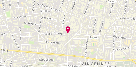 Plan de Bernadette Coiffure, 98 Rue de Montreuil, 94300 Vincennes
