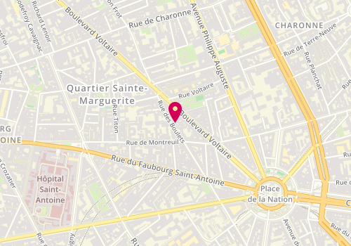 Plan de Lunetta Coiffure, 30 Rue des Boulets, 75011 Paris