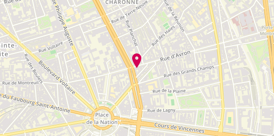 Plan de Cindy-Coiffure, 2 Bis Rue d'Avron, 75020 Paris