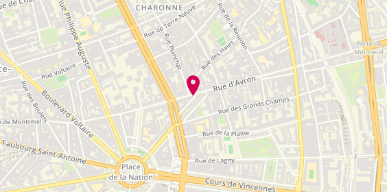 Plan de L'Et M coiffure, 14 Rue d'Avron, 75020 Paris