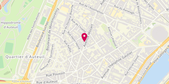 Plan de Antony Ferret Paris, 88 Bis avenue Mozart, 75016 Paris