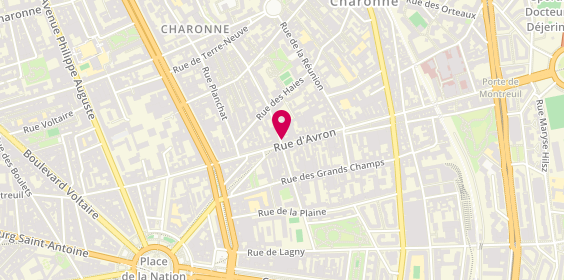 Plan de Salon Faiza, 43 Rue d'Avron, 75020 Paris