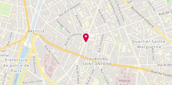 Plan de L'Atelier M, 108 avenue Ledru Rollin, 75011 Paris
