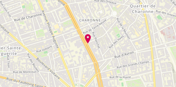 Plan de Rouis Coiffure, 80 Boulevard de Charonne, 75020 Paris