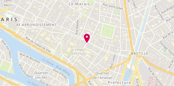 Plan de Artistes Coiffeurs Coloristes, 42 Rue Saint-Paul, 75004 Paris