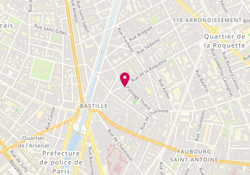 Plan de L'Atelier Pierre Jacques, 46 Rue de la Roquette, 75011 Paris