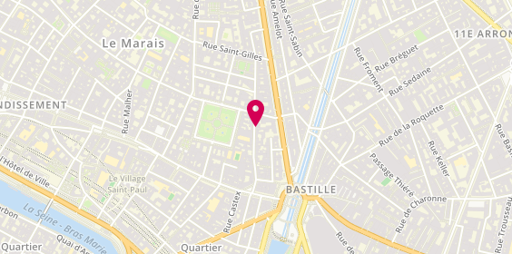 Plan de Atelier 7, 36 Rue des Tournelles, 75004 Paris
