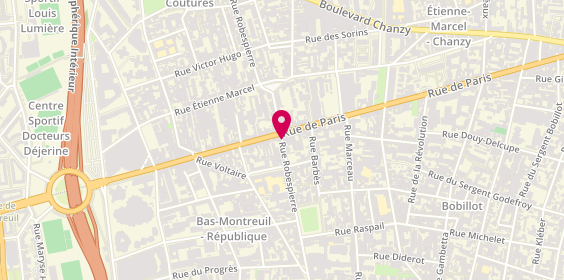 Plan de Barber Avenue, 21 Bis Rue Robespierre, 93100 Montreuil
