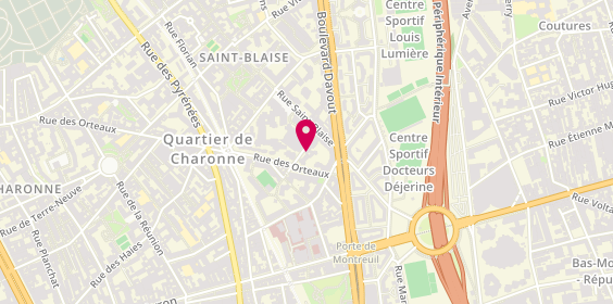 Plan de Hamzana Coiffure, 46 Rue Mouraud, 75020 Paris