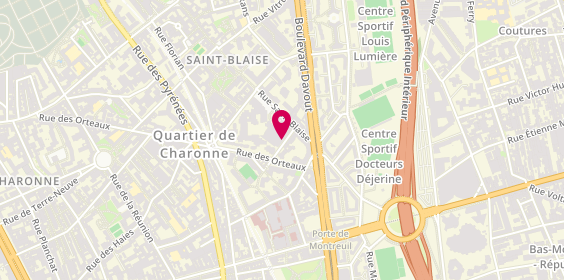 Plan de Stéphane Coiffure, 75020 Paris France 41 Rue Mouraud, 75020 Paris