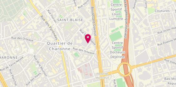 Plan de Kristina Beauté Esthétique & coiffure, 41 Rue Mouraud, 75020 Paris