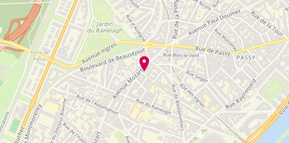 Plan de Etincel'coiffures, 21 avenue Mozart, 75016 Paris