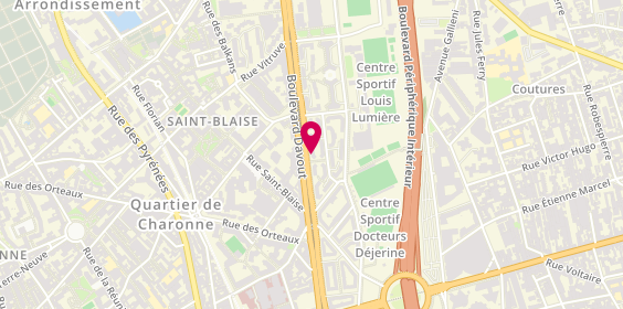Plan de Mony Coiffure, 100 Boulevard Davout, 75020 Paris