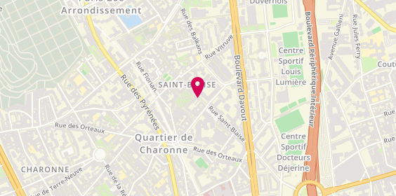 Plan de SFN Coiffure, 54 Rue Saint-Blaise, 75020 Paris