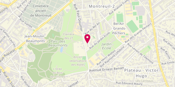 Plan de LEDUC Lucie, 27 Rue Jardin Ecole, 93100 Montreuil