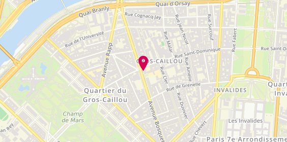 Plan de Salon de coiffure Paris 7° Coiffeur Coloriste Auréa Bautista, 37 avenue Bosquet, 75007 Paris