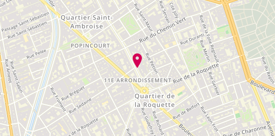 Plan de Esprit Basora, 8 Avenue Parmentier, 75011 Paris