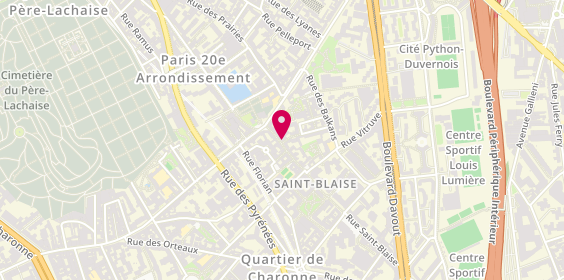 Plan de HOUWAER Jeannine, 13 Rue Saint Blaise, 75020 Paris