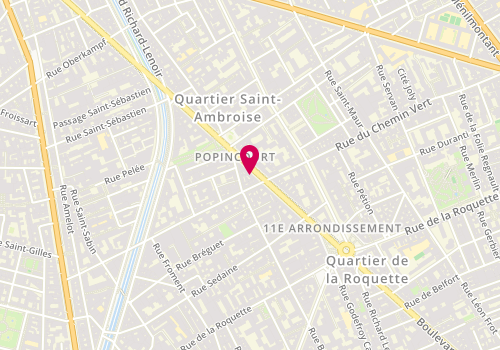 Plan de R.B Barber, 98 Boulevard Voltaire, 75011 Paris