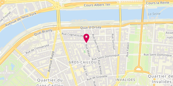 Plan de Gilles Coiffure, 13 Rue Malar, 75007 Paris