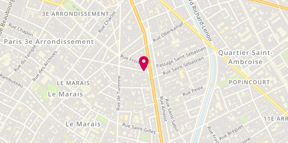 Plan de L'Atelier des Coloristes, 1 Rue du Pont Aux Choux, 75003 Paris