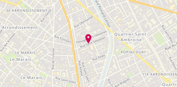 Plan de FERNANDEZ Yoann, 21 Rue Saint Sébastien, 75011 Paris