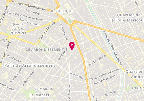 Plan de Sandra Venezia, 57 Rue de Saintonge, 75003 Paris