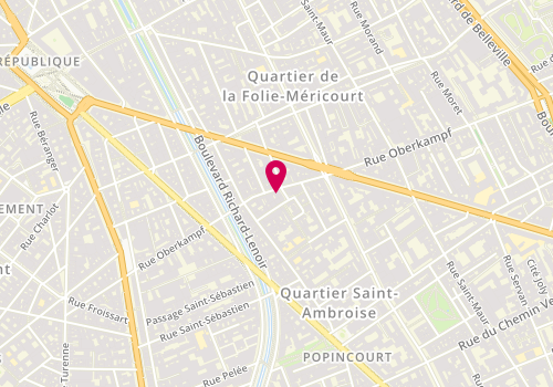 Plan de Nour Coiffure, 52 Rue Oberkampf, 75011 Paris