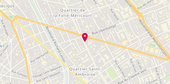 Plan de POITEVINEAU Montserrat, 82 Avenue Parmentier, 75011 Paris