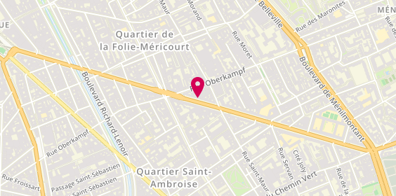 Plan de Jean-Louis David, 49 avenue de la République, 75011 Paris