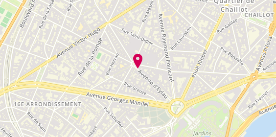 Plan de Studio 36, 36 avenue d'Eylau, 75016 Paris