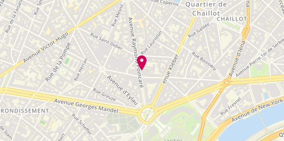 Plan de Hair-Design Trocadéro, 28 avenue Raymond Poincaré, 75116 Paris