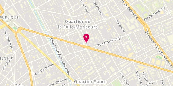 Plan de Coiffure Masculine Olivier PLAISANT, 8 Rue Édouard-Lockroy, 75011 Paris