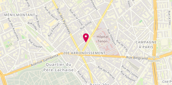 Plan de Corinne Coiffure, 91 avenue Gambetta, 75020 Paris