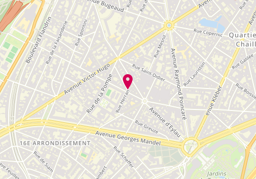 Plan de Jose Rodrigues Coiffure, 4 Rue Gustave Courbet, 75116 Paris