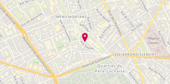 Plan de A CASA - Coiffeur Visagiste Paris - Stéphane ZAFFARANO, 30 Rue Sorbier, 75020 Paris