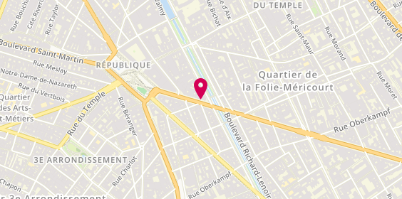 Plan de Tchip Coiffure, 11 avenue de la République, 75011 Paris