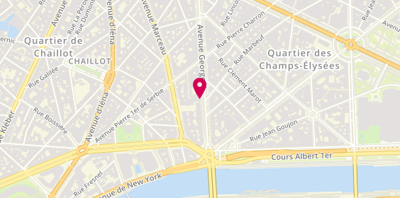 Plan de Marc Delacre-Coiffure et Soins Esthetiqu, 17 avenue George V, 75008 Paris