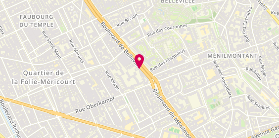 Plan de Coiffure Hani, 9 Bis Boulevard de Belleville, 75011 Paris