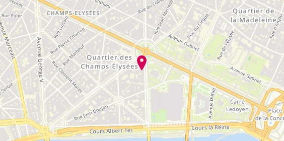 Plan de DESSANGE - Coiffeur Paris 8, 39 avenue Franklin Delano Roosevelt, 75008 Paris