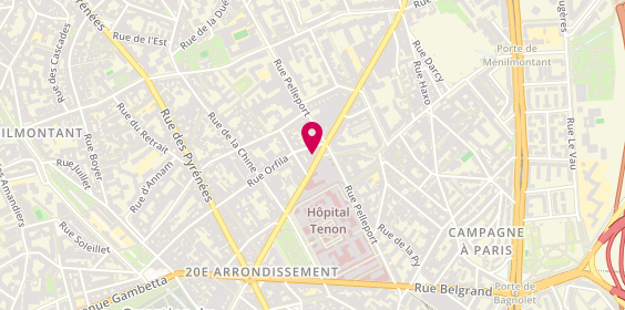 Plan de Biobela, 121 avenue Gambetta, 75020 Paris
