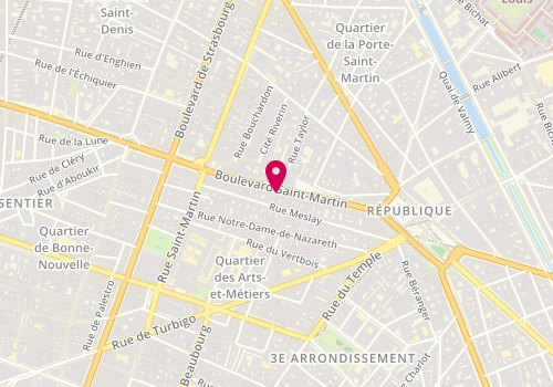 Plan de Coiffure du Faubourg, 31 Bis Boulevard Saint Martin
40Bis Rue Meslay, 75003 Paris