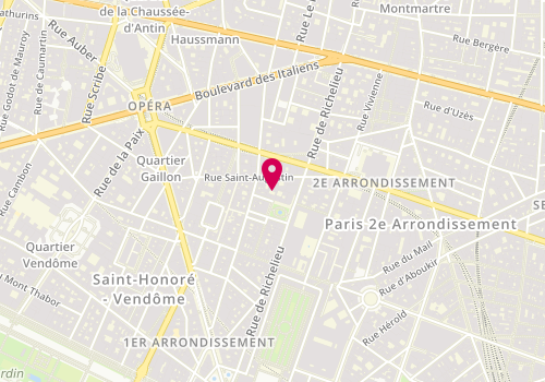 Plan de Yuji Coiffure, 8 Rue de Louvois, 75002 Paris