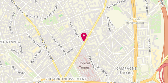 Plan de Béatrix Coiffure, 127 avenue Gambetta, 75020 Paris