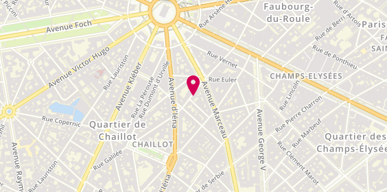 Plan de Léo Estelle, 44 Rue Galilée, 75016 Paris