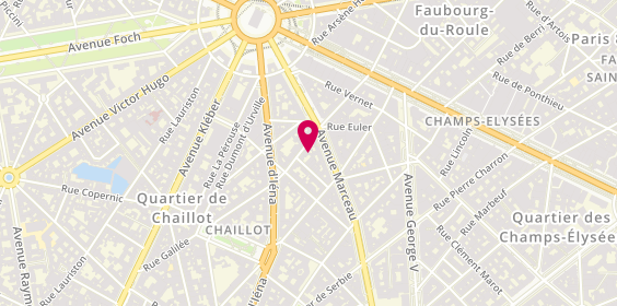 Plan de Coiffure Stéphanie, 46 Rue Galilée, 75116 Paris