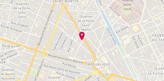 Plan de L.J Coiffure, 27 Rue de Lancry, 75010 Paris