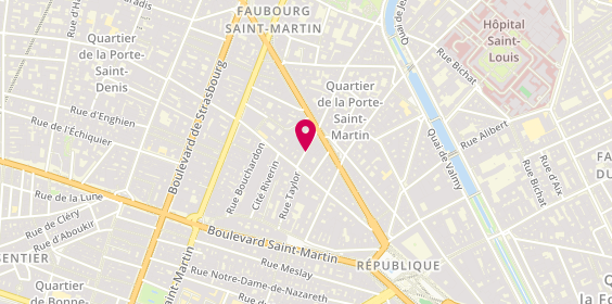 Plan de BARBER 10 - COIFFEUR BARBIER - Coiffeur Homme Paris 10, 4 Rue Lucien Sampaix, 75010 Paris