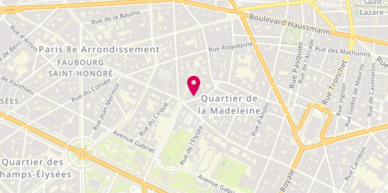 Plan de Lucie Saint Clair Paris, 5 Rue des Saussaies, 75008 Paris