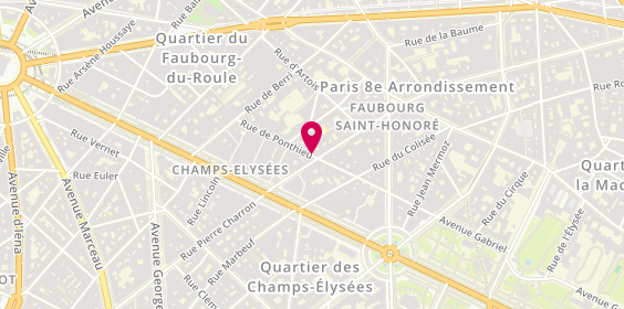Plan de Jean Claude Biguine, 46 Rue Ponthieu, 75008 Paris
